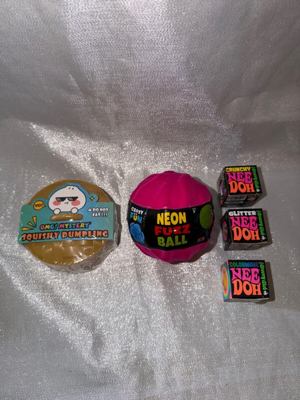 NeeDoh, Mystery Dumpling, Pink Neon Fuzz Ball
